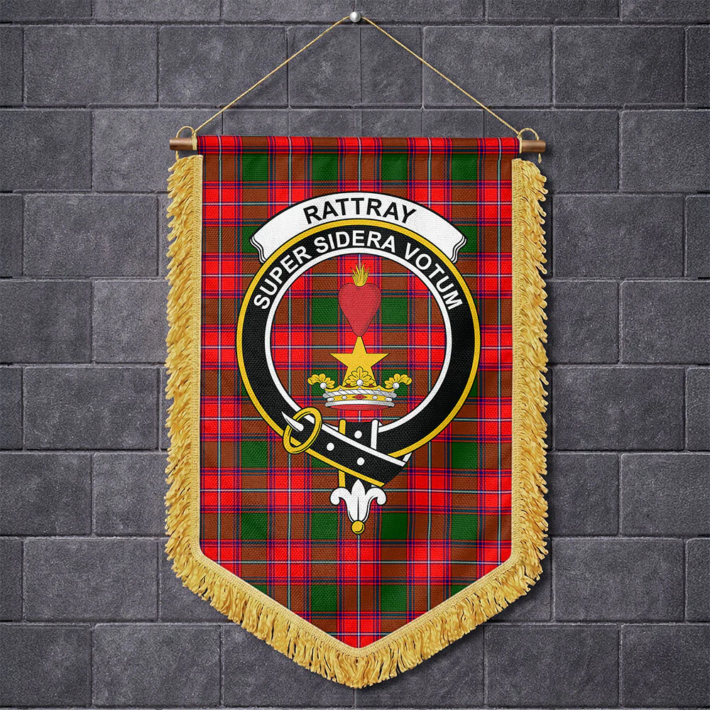 Scottish Rattray Modern Clan Badge Tartan Wall Hanging Banner