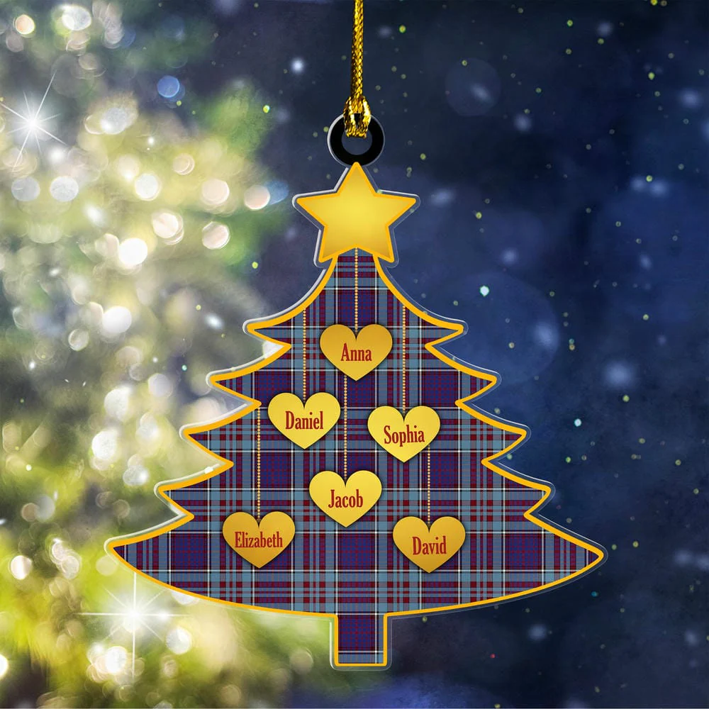 Scottish RCAF Tartan Ornament Custom Family Christmas Tree