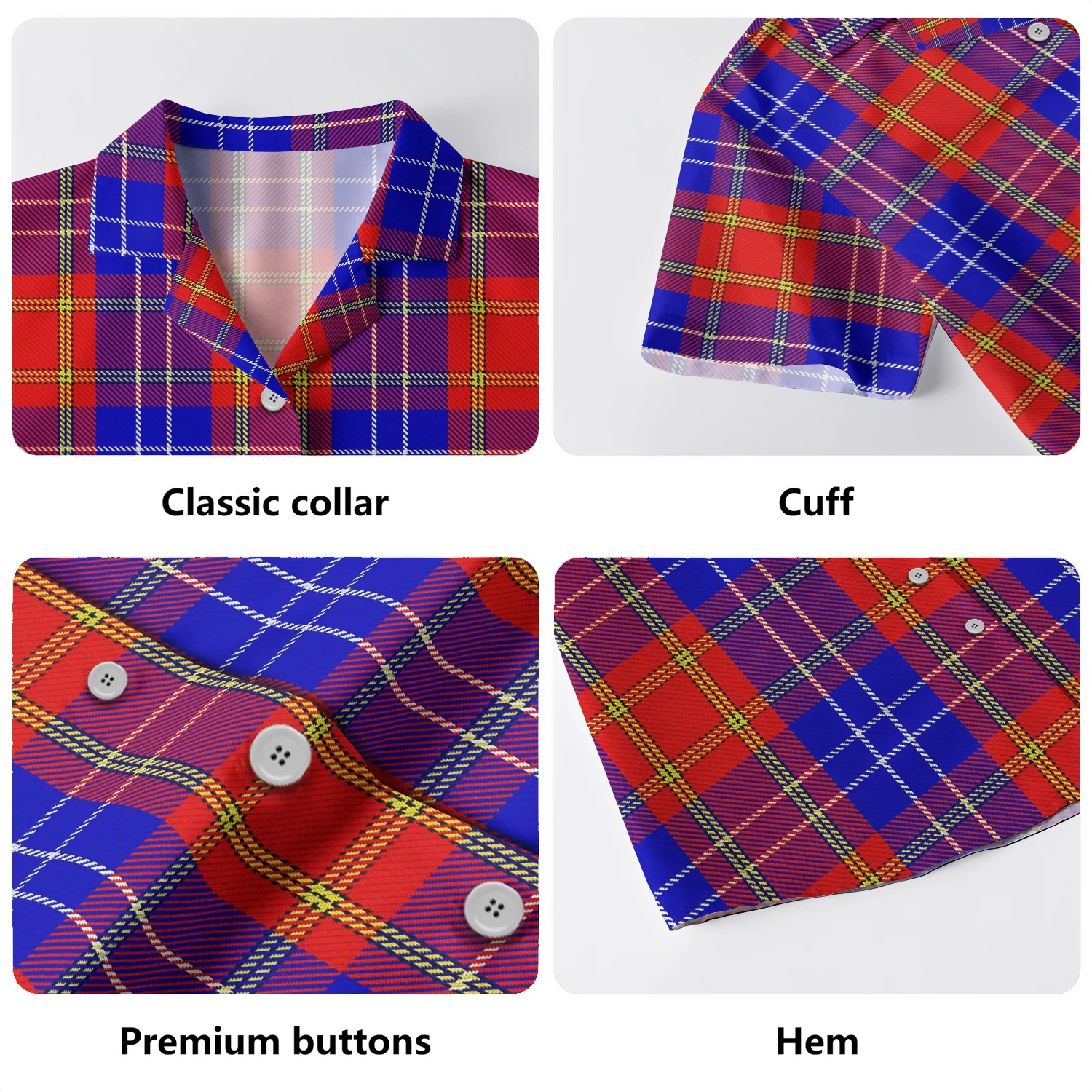 Scottish Richardson Clan Badge Tartan Hawaiian Shirt - Image 3