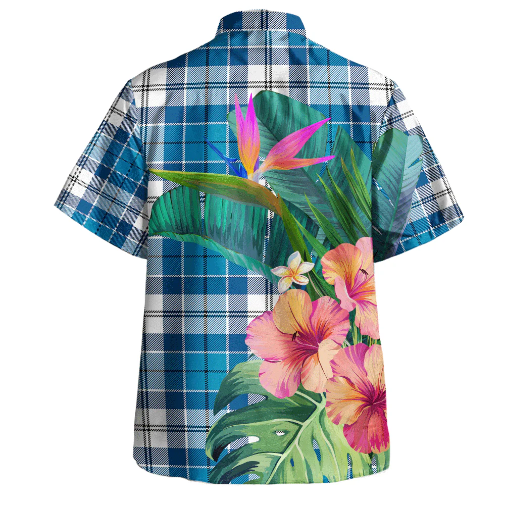 Scottish Roberton Clan Badge Tartan Hawaiian Shirt Bouquet Tropical Style - Image 4