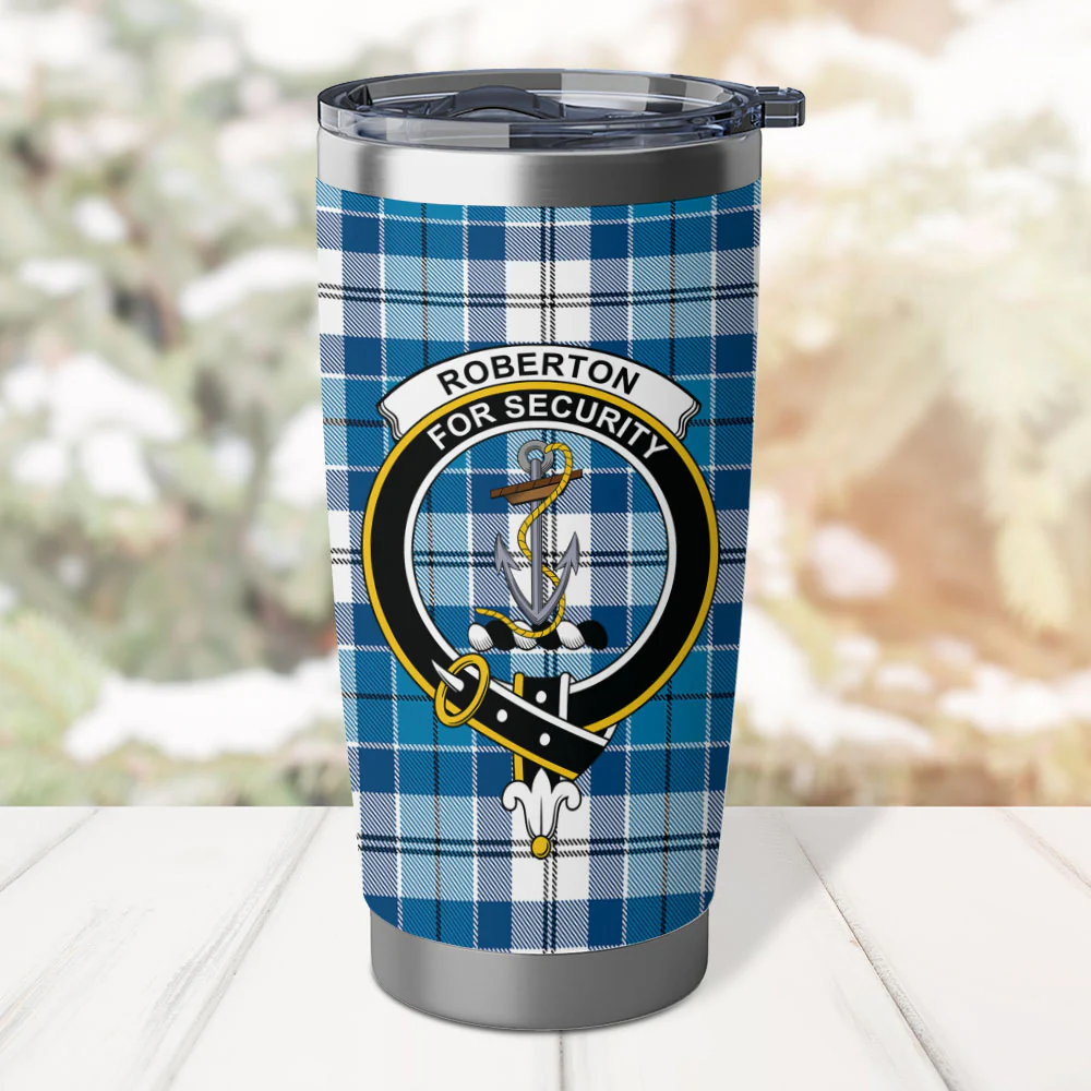 Scottish Roberton Clan Badge Tartan Tumbler - Image 2