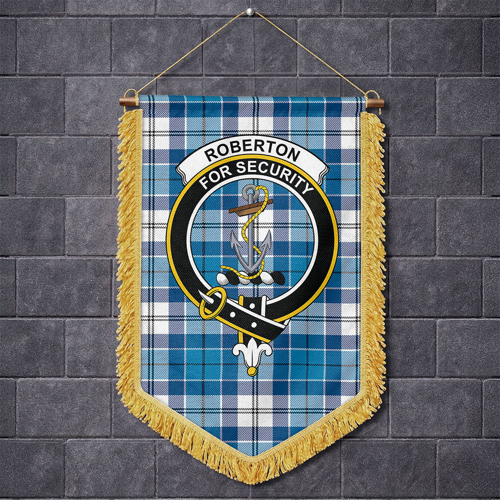 Scottish Roberton Clan Badge Tartan Wall Hanging Banner