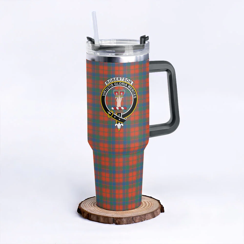 Scottish Robertson Ancient Clan Badge Tartan 40oz Tumbler - Image 6