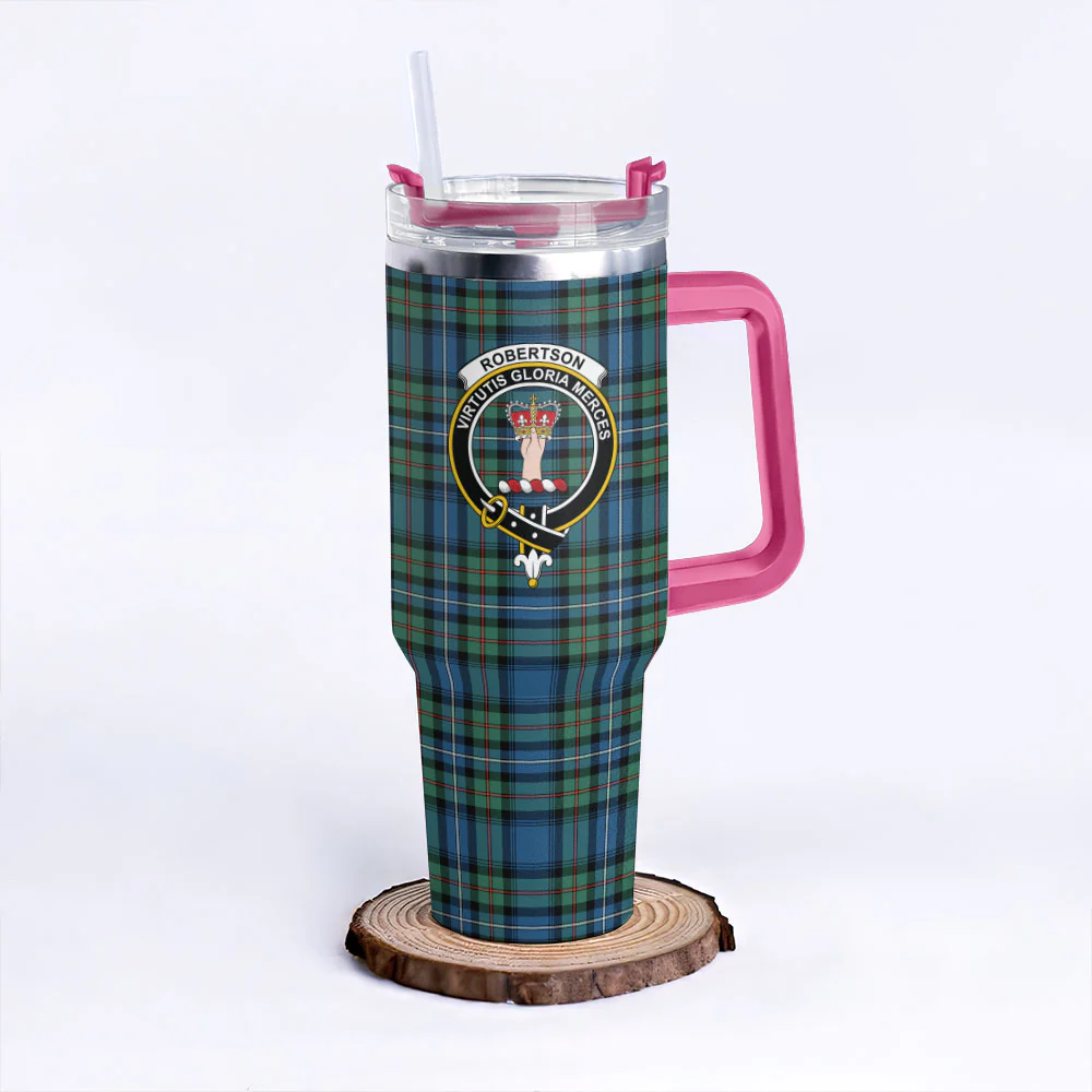 Scottish Robertson Hunting Ancient Clan Badge Tartan 40oz Tumbler - Image 7