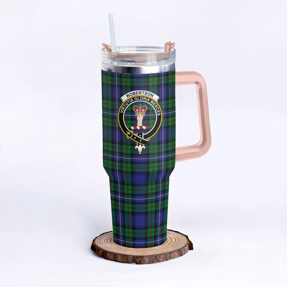 Scottish Robertson Hunting Modern Clan Badge Tartan 40oz Tumbler - Image 4