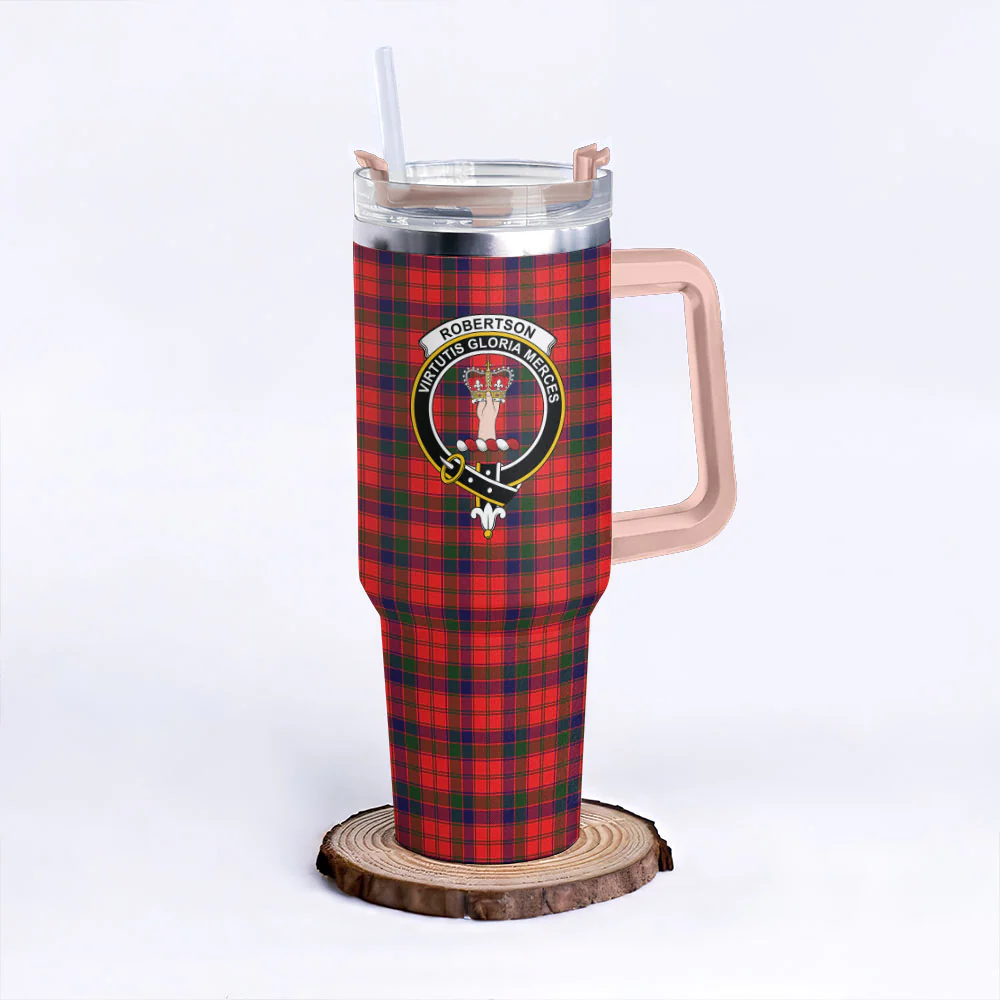 Scottish Robertson Modern Clan Badge Tartan 40oz Tumbler - Image 4