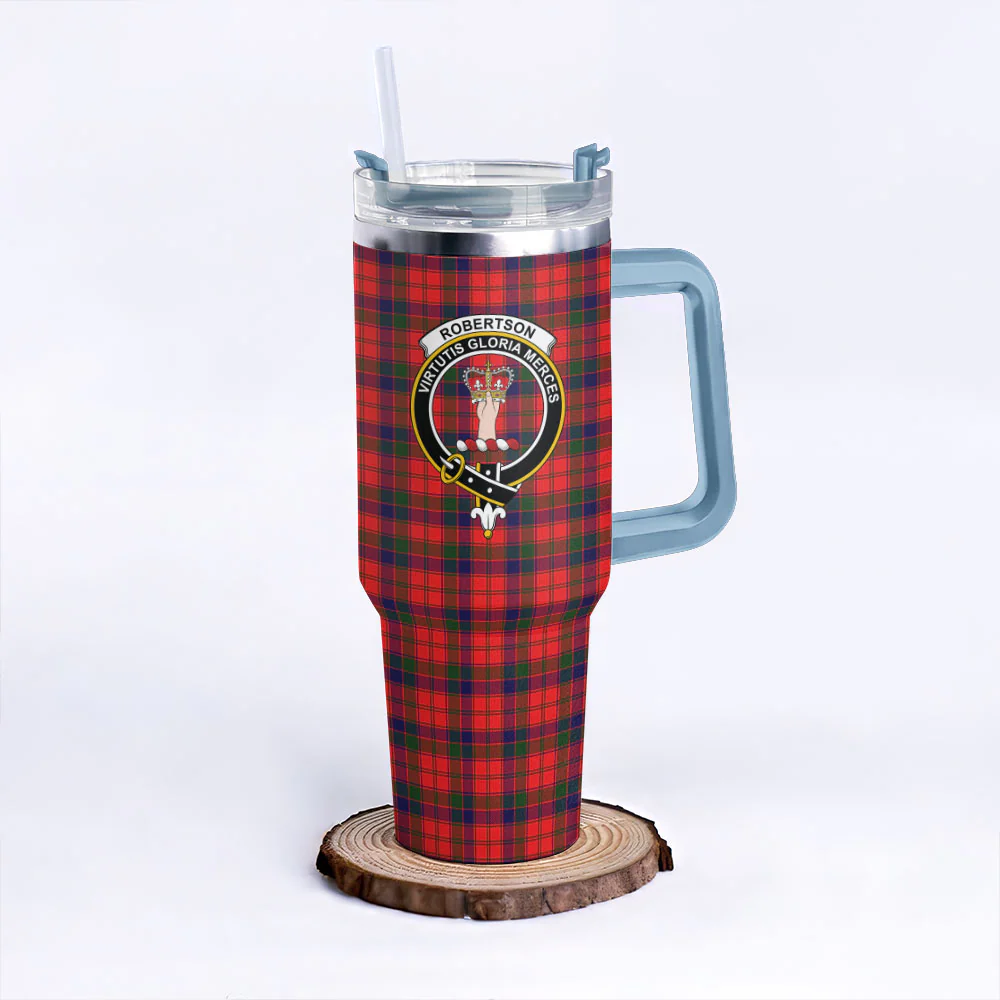 Scottish Robertson Modern Clan Badge Tartan 40oz Tumbler - Image 5