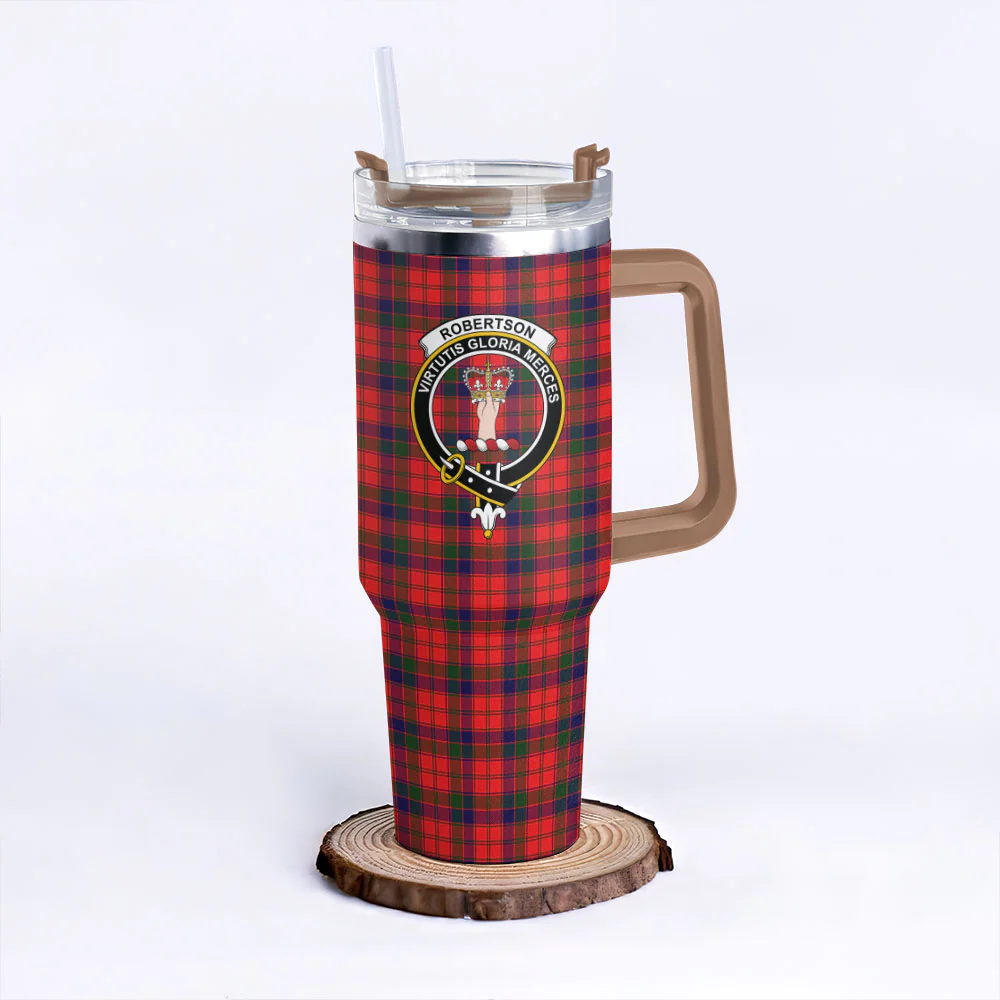 Scottish Robertson Modern Clan Badge Tartan 40oz Tumbler - Image 9