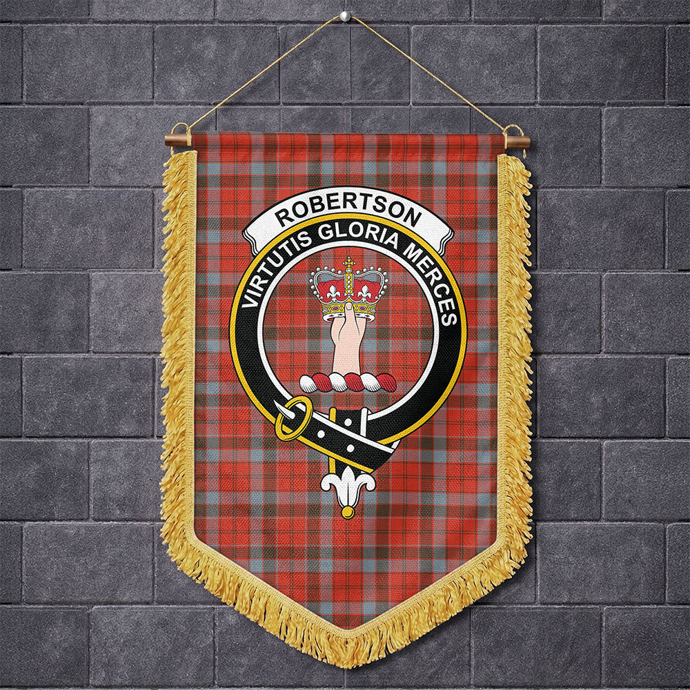 Scottish Robertson Weathered Clan Badge Tartan Wall Hanging Banner