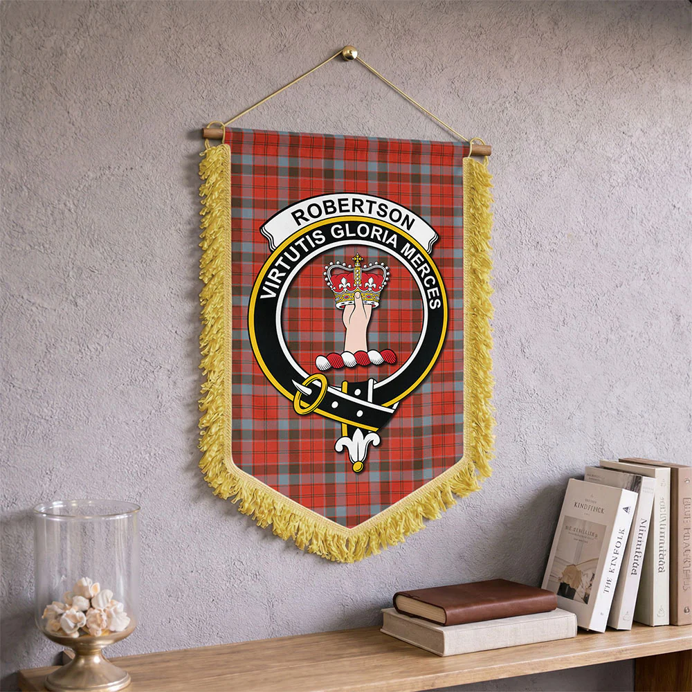 Scottish Robertson Weathered Clan Badge Tartan Wall Hanging Banner - Image 2