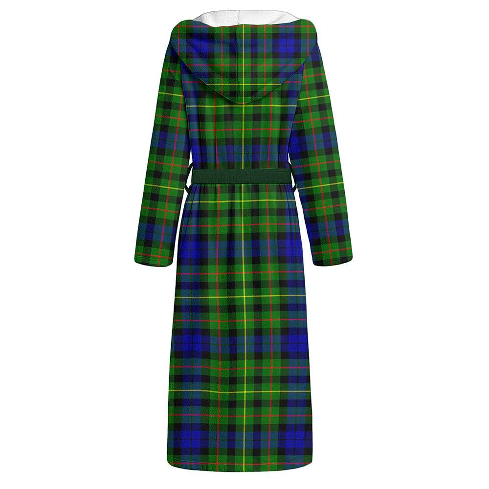 Scottish Rollo Modern Clan Badge Tartan Flannel Hooded Bathrobe - Image 2