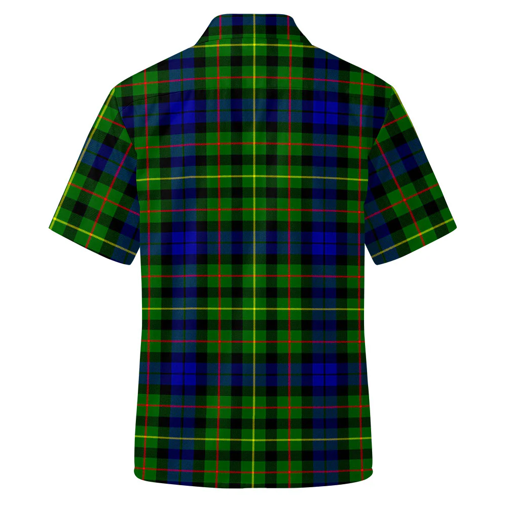 Scottish Rollo Modern Clan Badge Tartan Short Sleeve Work Shirt - Image 3
