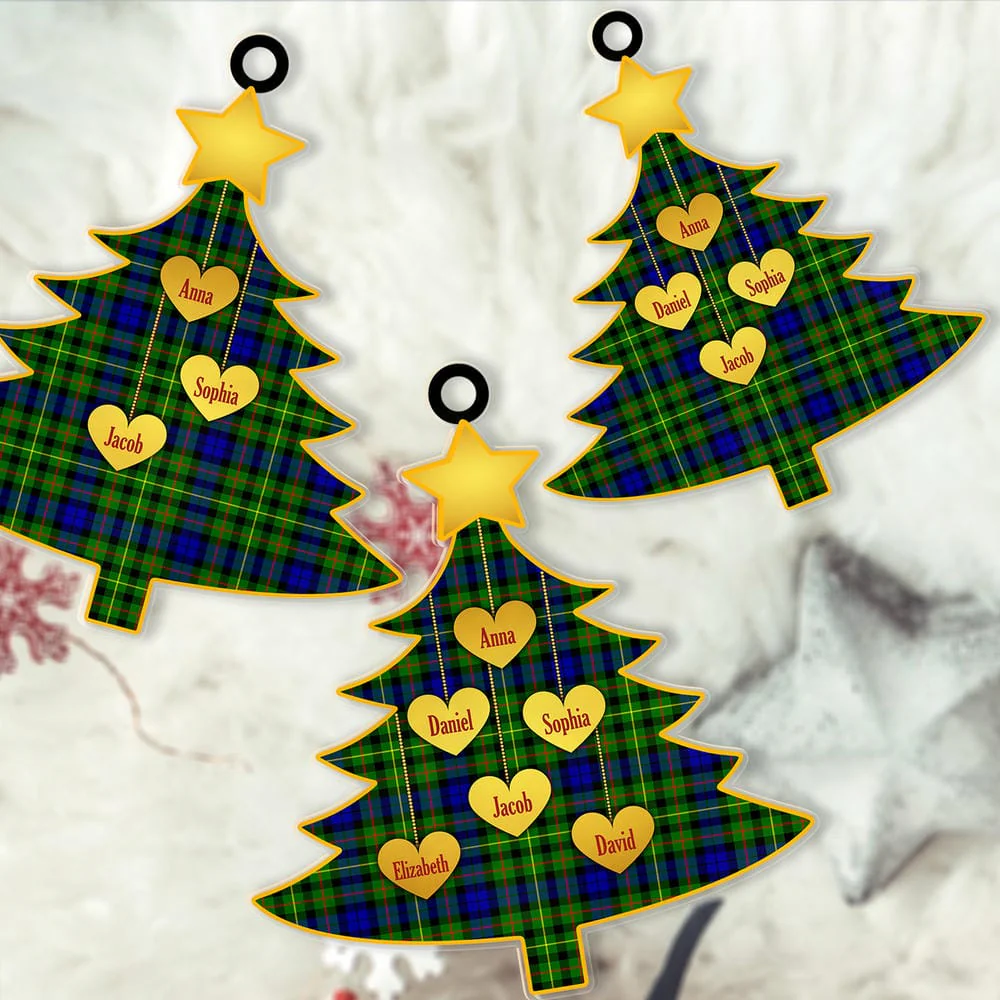Scottish Rollo Modern Tartan Ornament Custom Family Christmas Tree - Image 2