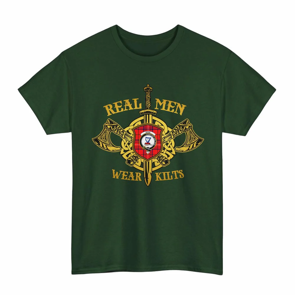 Scottish Rose Clan Crest Tartan Unisex T-Shirt Real Men Wear Kilts - Image 6
