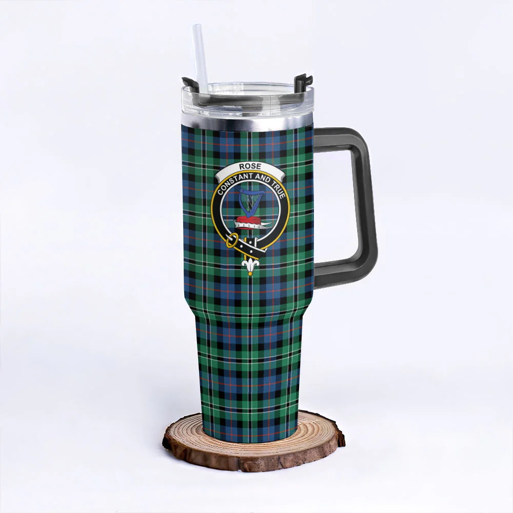 Scottish Rose Hunting Ancient Clan Badge Tartan 40oz Tumbler - Image 3