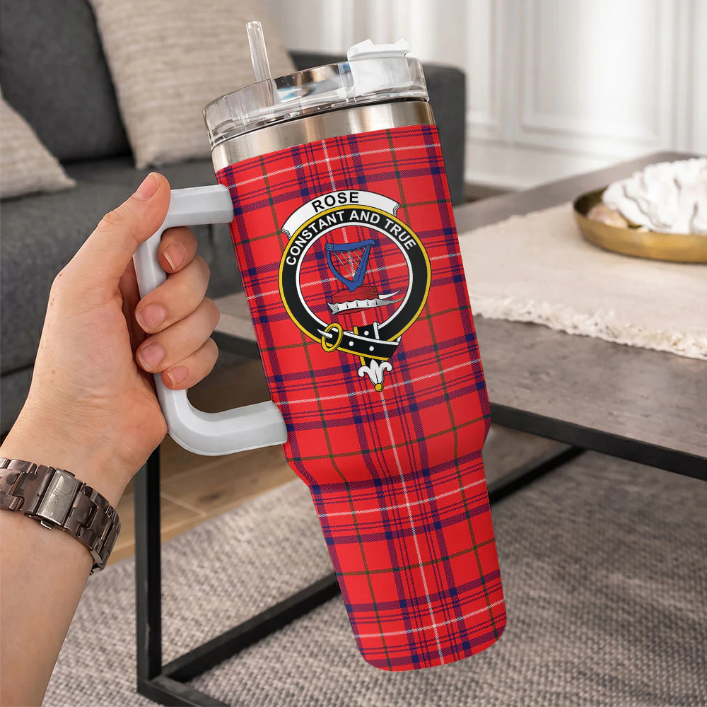 Scottish Rose Modern Clan Badge Tartan 40oz Tumbler - Image 10