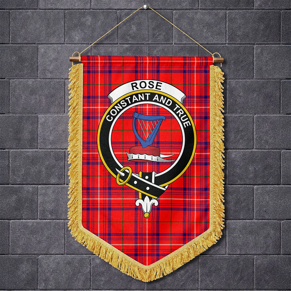 Scottish Rose Modern Clan Badge Tartan Wall Hanging Banner