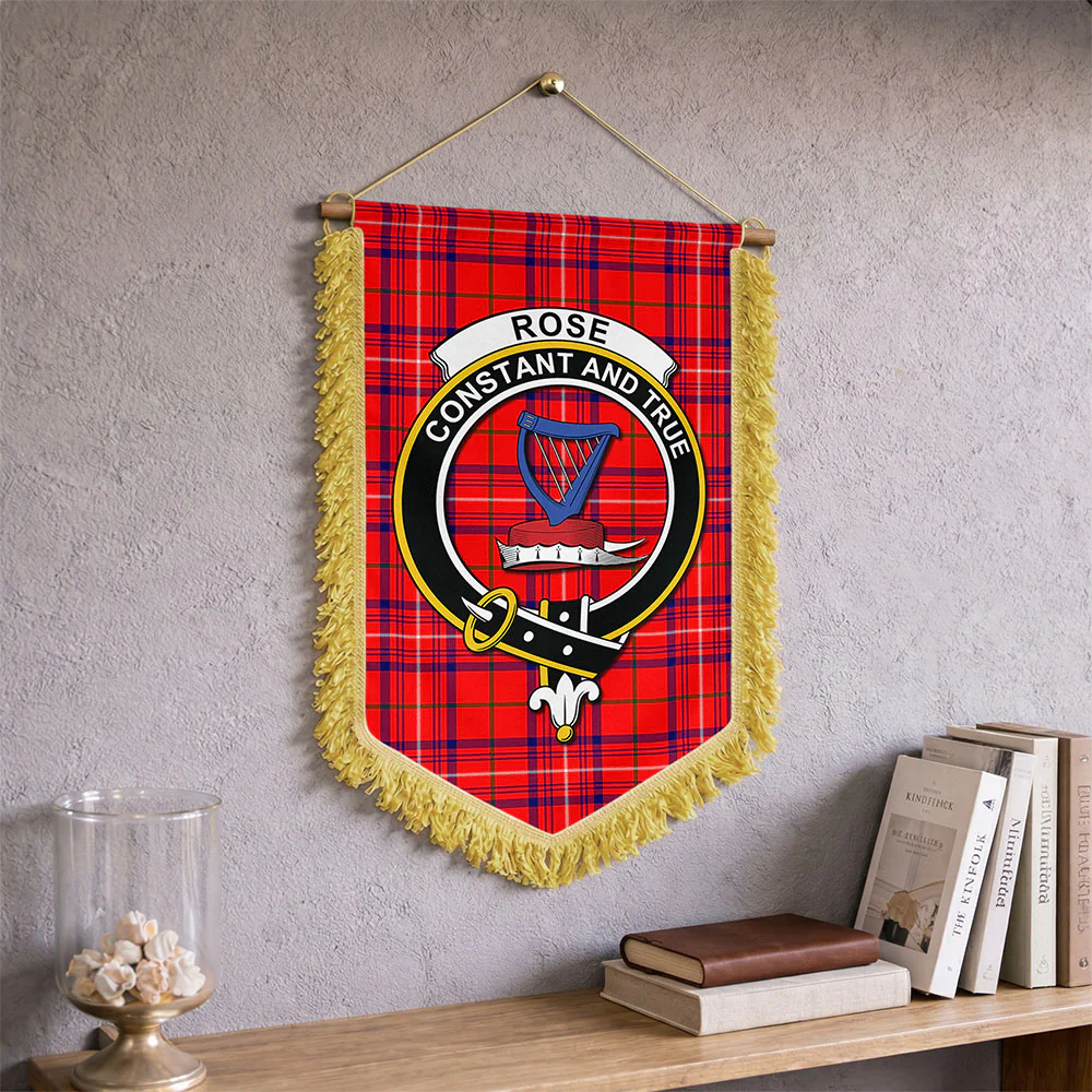 Scottish Rose Modern Clan Badge Tartan Wall Hanging Banner - Image 2