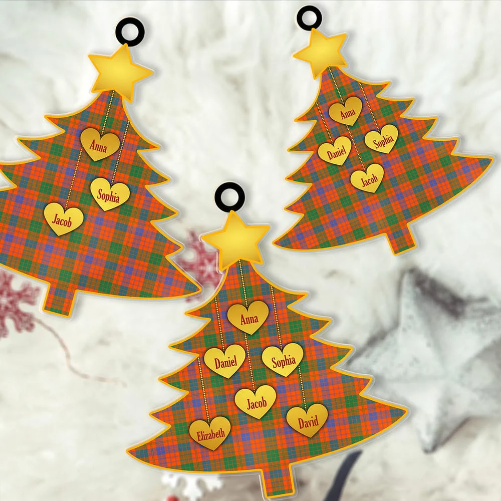Scottish Ross Ancient Tartan Ornament Custom Family Christmas Tree - Image 2