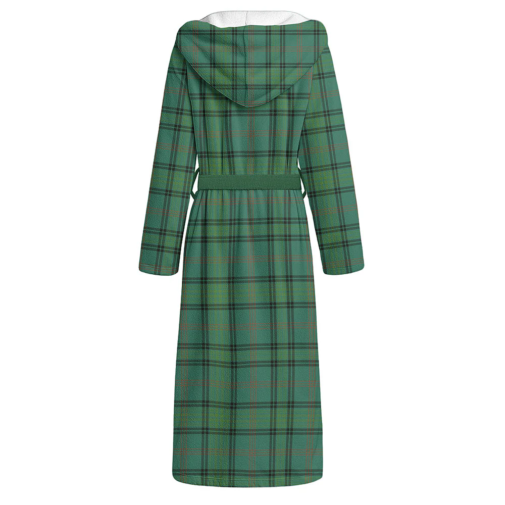 Scottish Ross Hunting Ancient Clan Badge Tartan Flannel Hooded Bathrobe - Image 2