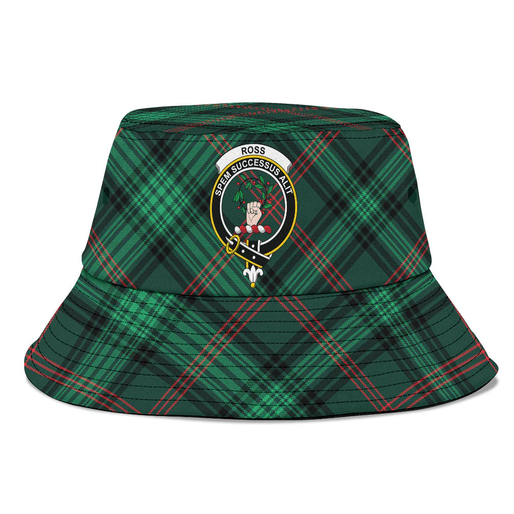 Scottish Ross Hunting Modern Clan Badge Tartan Bucket Hat - Image 2