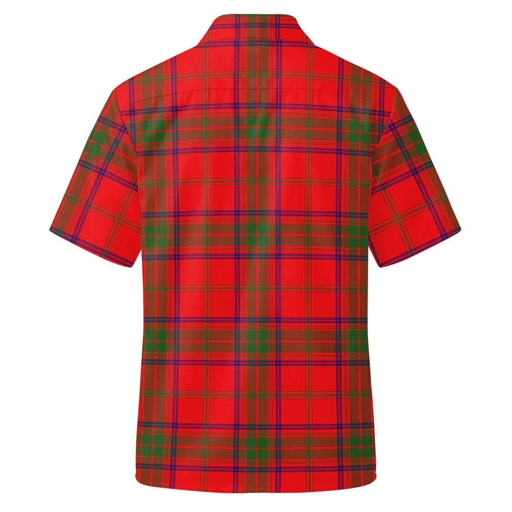 Scottish Ross Modern Clan Badge Tartan Short Sleeve Work Shirt - Image 3