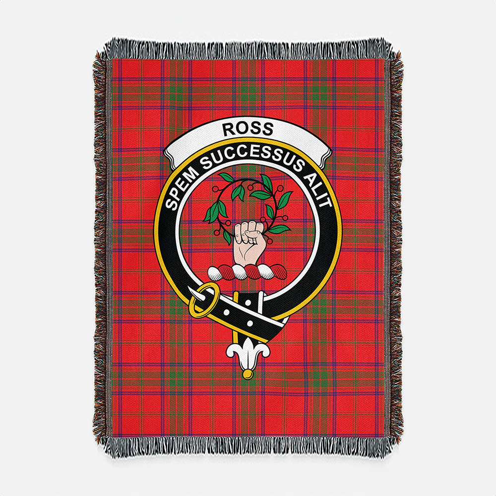 Scottish Ross Modern Clan Badge Tartan Woven Blanket - Image 2