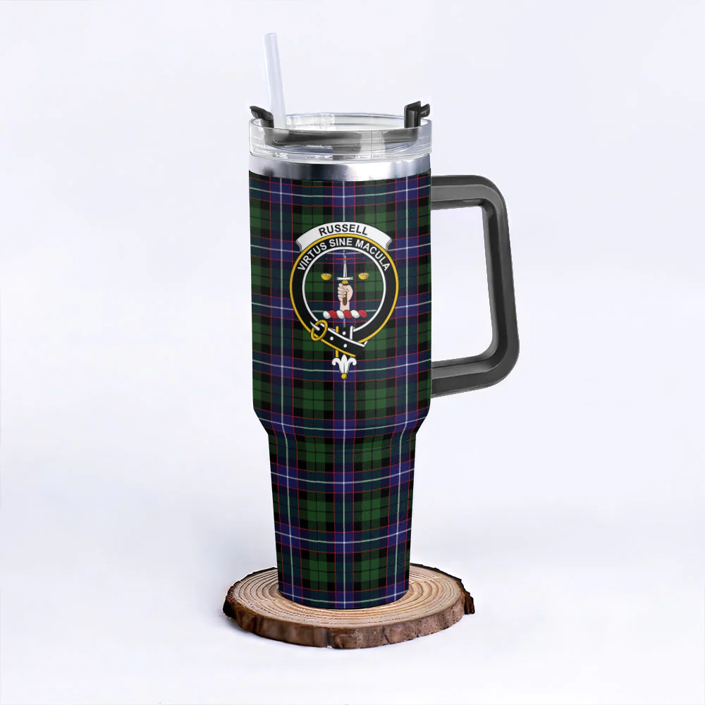 Scottish Russell Modern Clan Badge Tartan 40oz Tumbler - Image 3