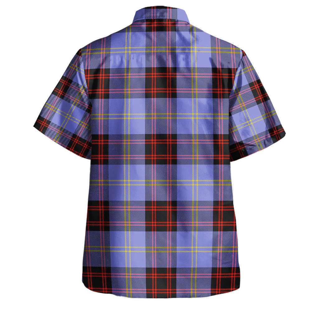 Scottish Rutherford Clan Badge Tartan Hawaiian Shirt - Image 3