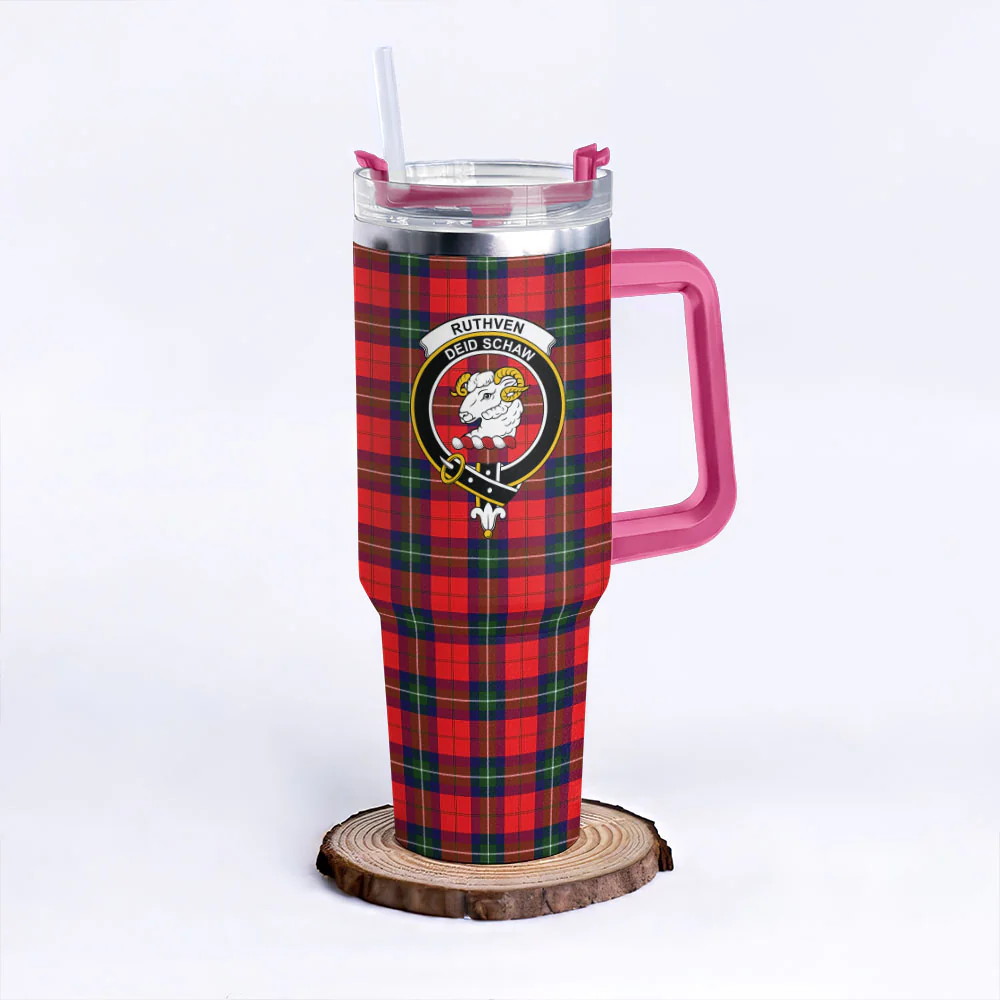 Scottish Ruthven Modern Clan Badge Tartan 40oz Tumbler - Image 7