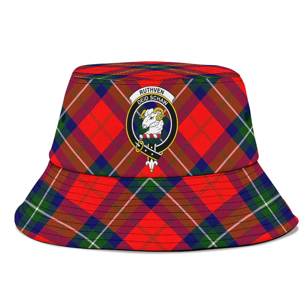 Scottish Ruthven Modern Clan Badge Tartan Bucket Hat - Image 2