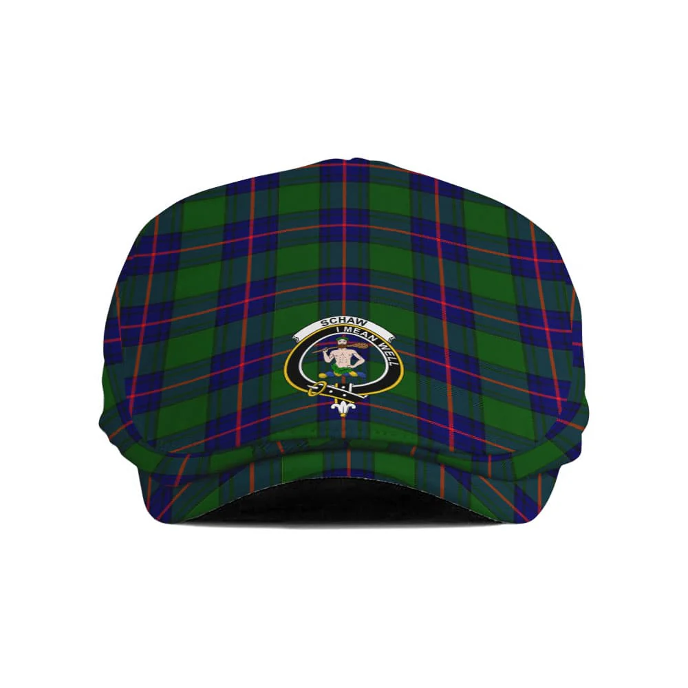 Scottish Schaw (of Sauchie) Clan Badge Tartan Flat Cap