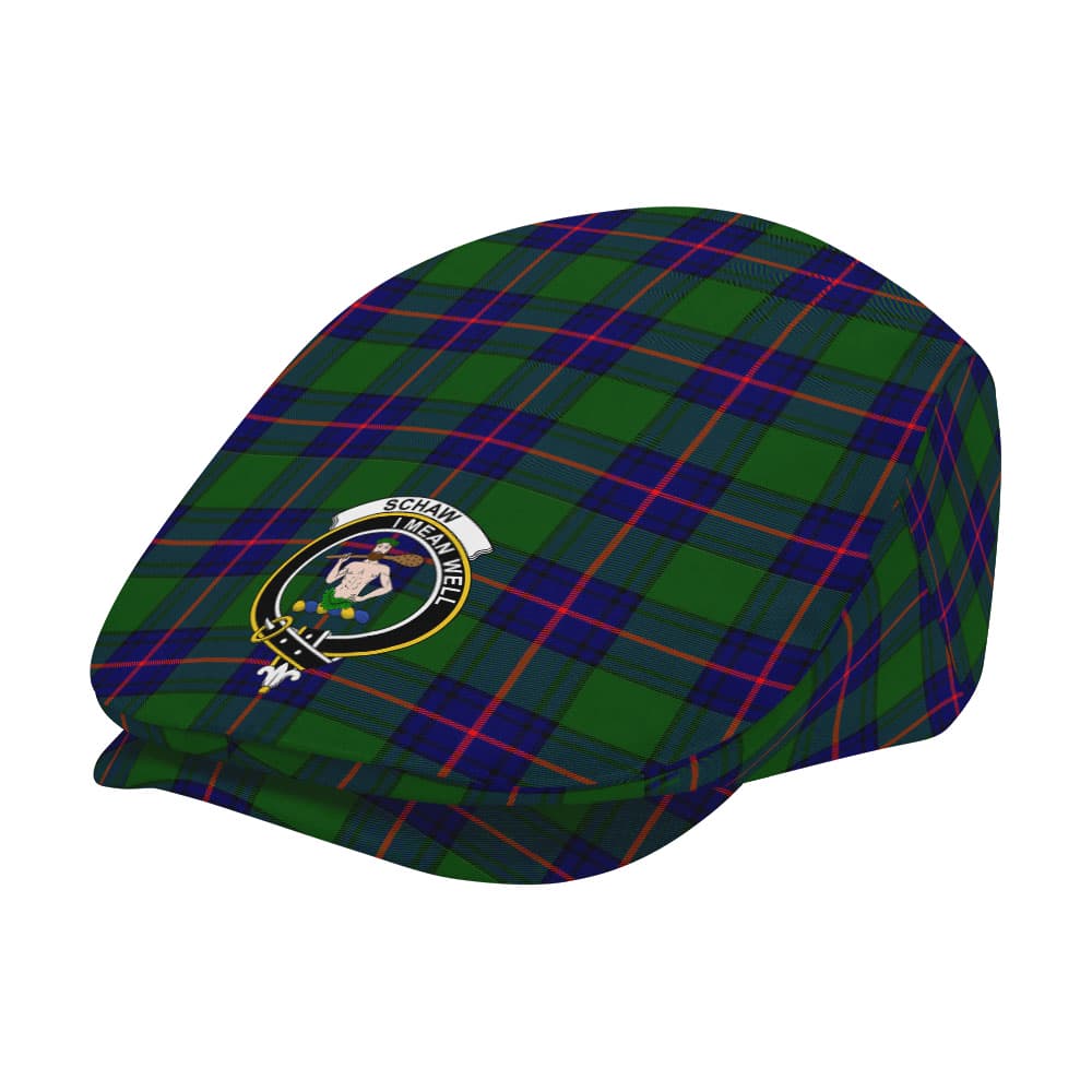 Scottish Schaw (of Sauchie) Clan Badge Tartan Flat Cap - Image 2