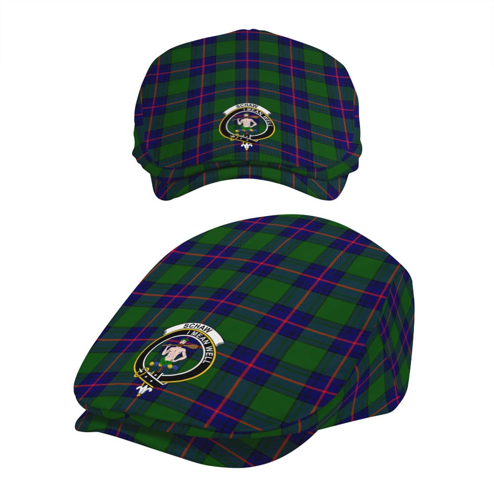 Scottish Schaw (of Sauchie) Clan Badge Tartan Flat Cap - Image 5