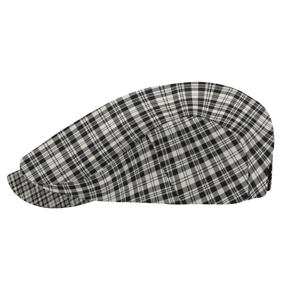Scottish Scott Black & White Ancient Tartan Flat Cap - Image 3