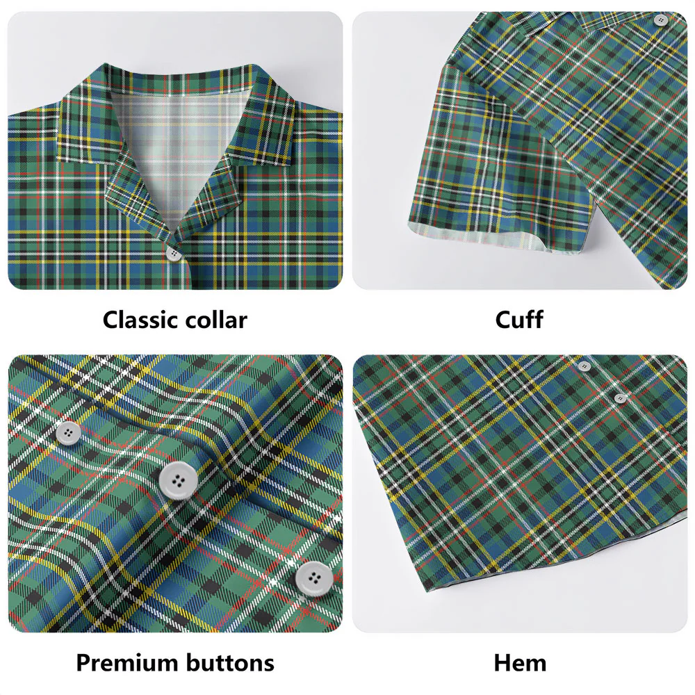 Scottish SCOTT GREEN ANCIENT Clan Badge Tartan Hawaiian Shirt - Image 4