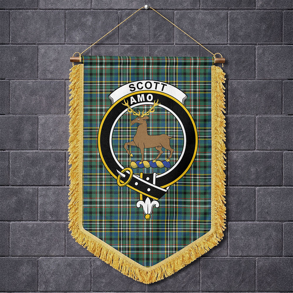 Scottish SCOTT GREEN ANCIENT Clan Badge Tartan Wall Hanging Banner