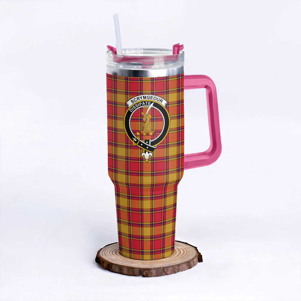 Scottish Scrymgeour Clan Badge Tartan 40oz Tumbler - Image 7