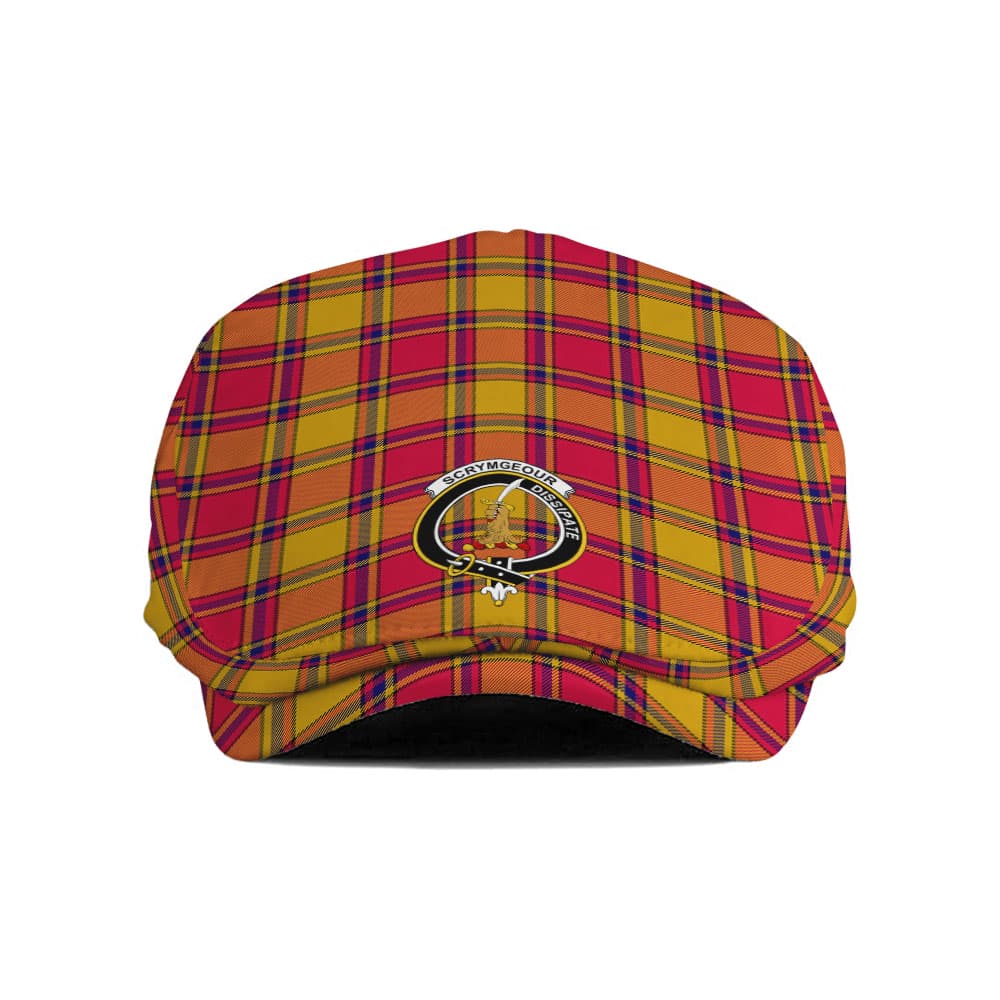 Scottish Scrymgeour Clan Badge Tartan Flat Cap
