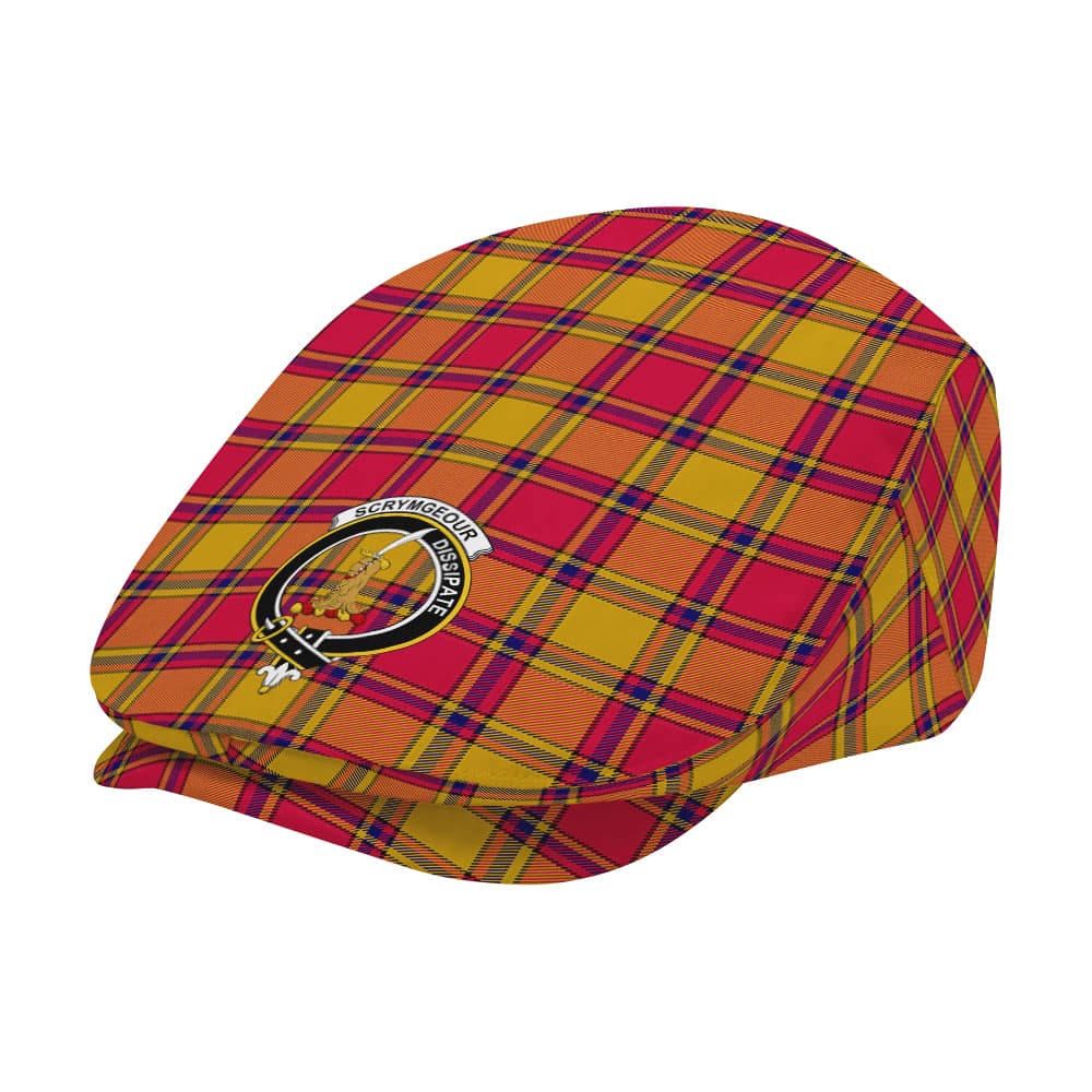 Scottish Scrymgeour Clan Badge Tartan Flat Cap - Image 2