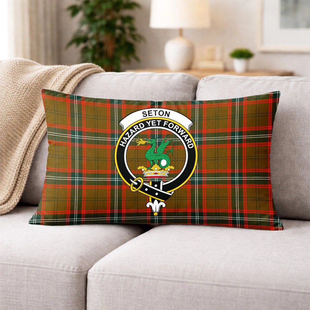 Scottish Seton Hunting Modern Clan Badge Tartan Pillow Case - Image 3