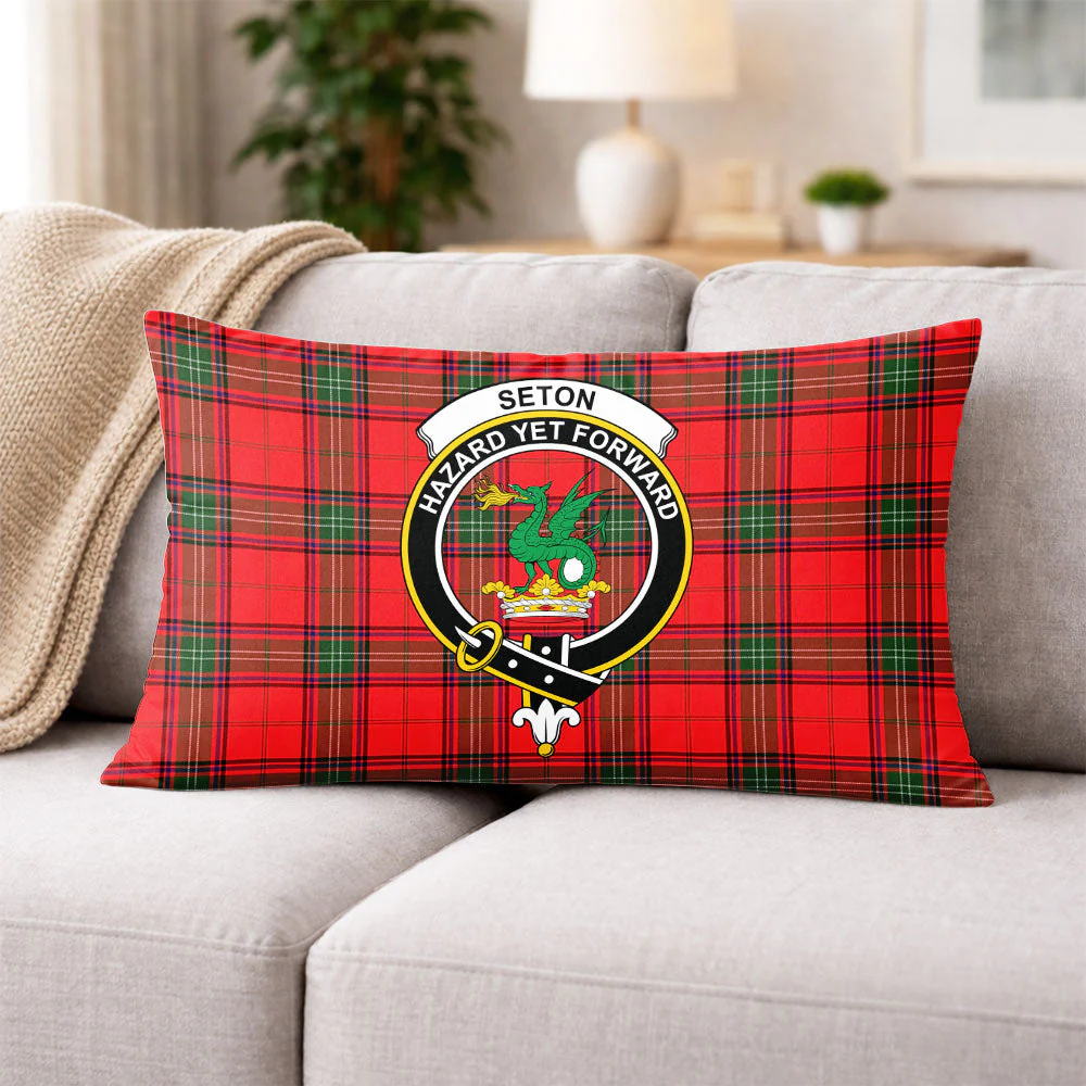 Scottish Seton Modern Clan Badge Tartan Pillow Case - Image 3