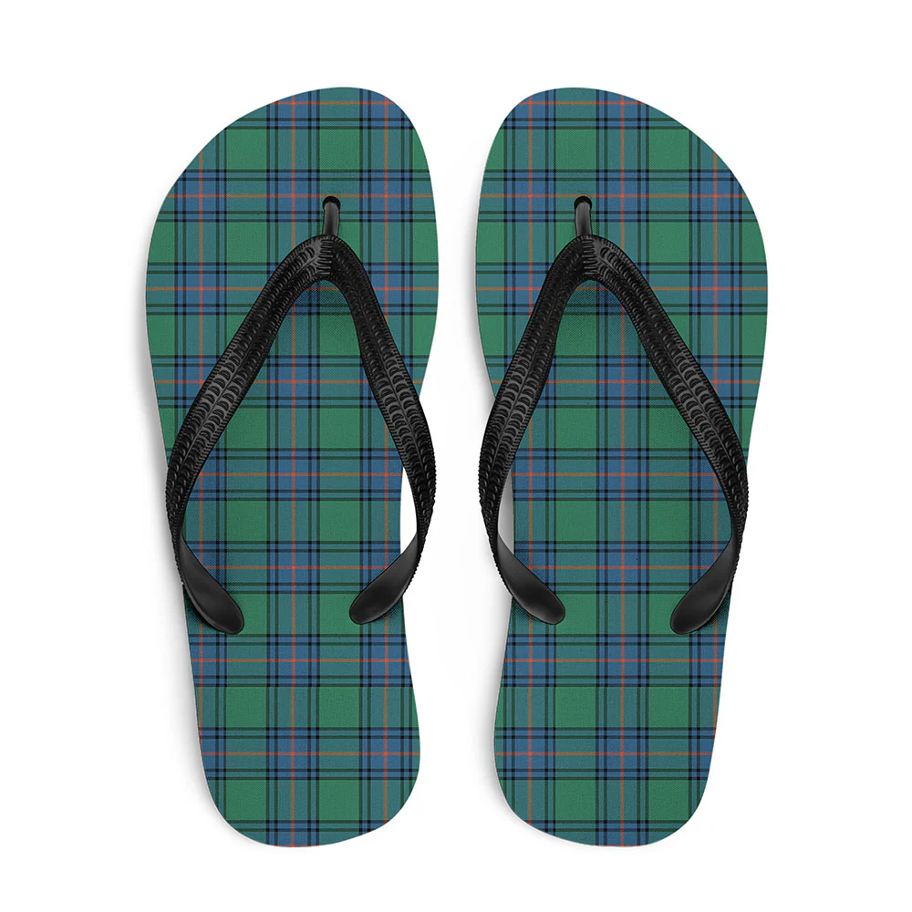 Scottish Shaw Ancient Clan Badge Tartan Flip Flops