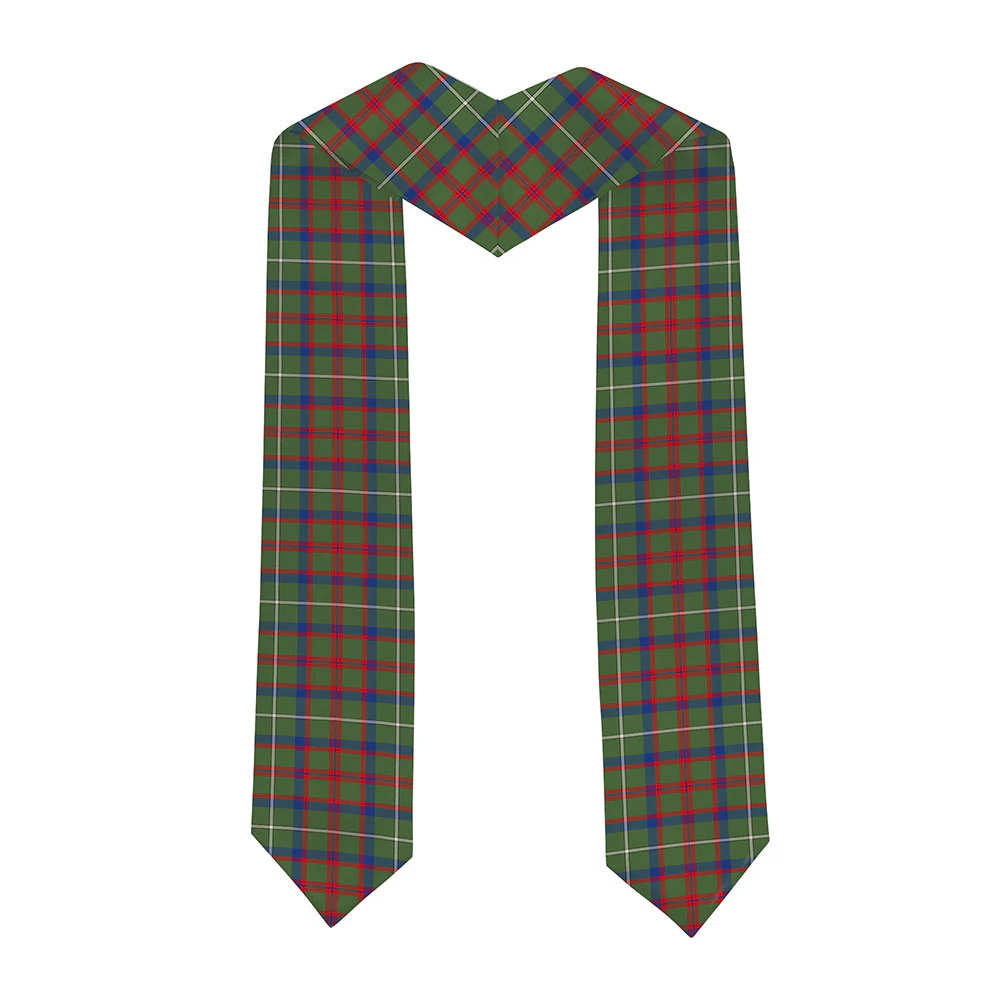 Scottish Shaw Green Modern Clan Badge Tartan Graduation Stole Black Gold Honor - Image 2