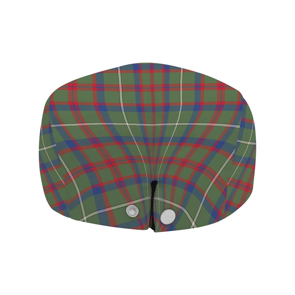 Scottish Shaw Green Modern Tartan Flat Cap - Image 4