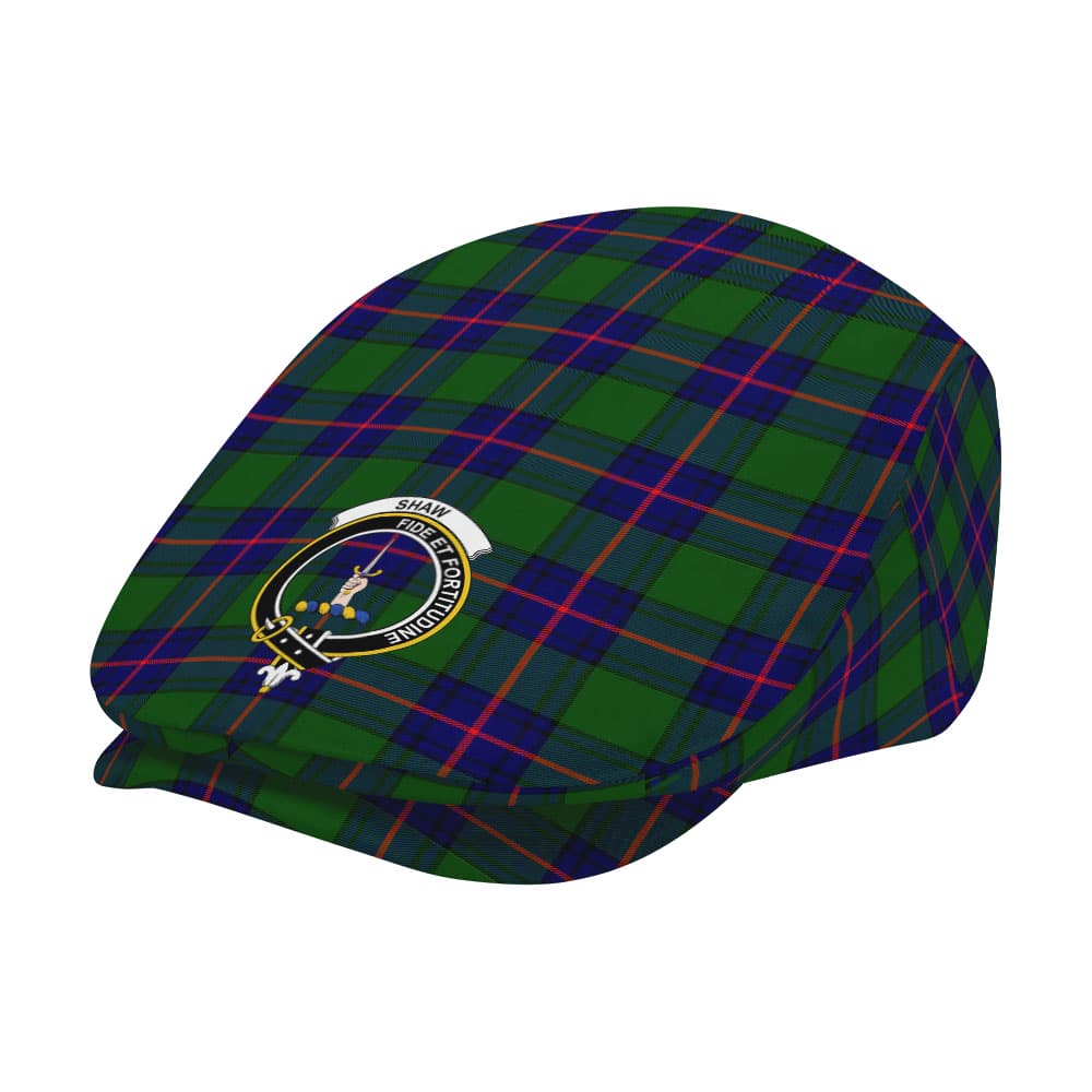 Scottish Shaw (of Tordarroch) Clan Badge Tartan Flat Cap - Image 2