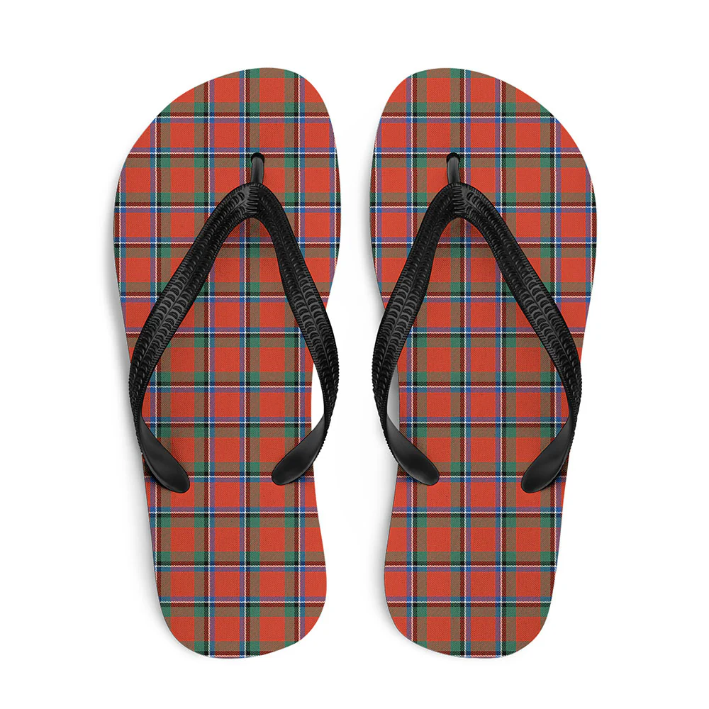 Scottish Sinclair Ancient Clan Badge Tartan Flip Flops