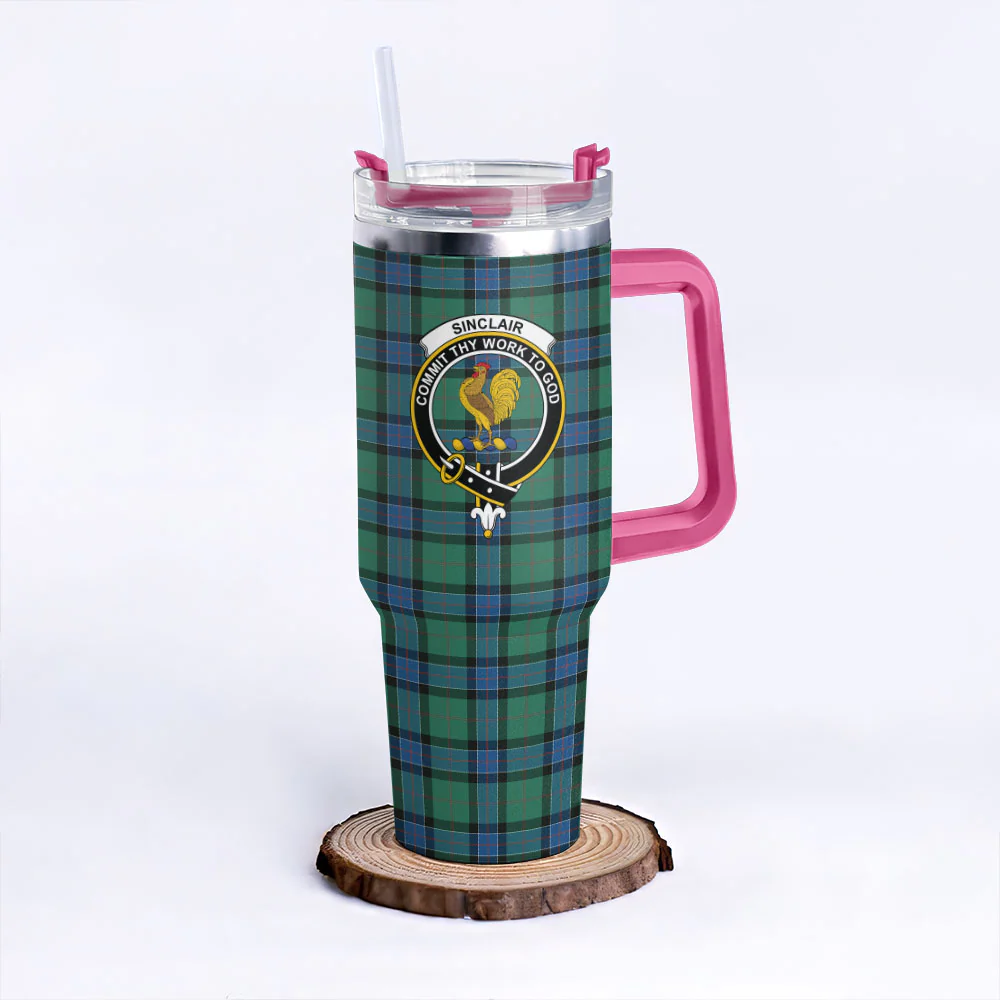 Scottish Sinclair Hunting Ancient Clan Badge Tartan 40oz Tumbler - Image 7