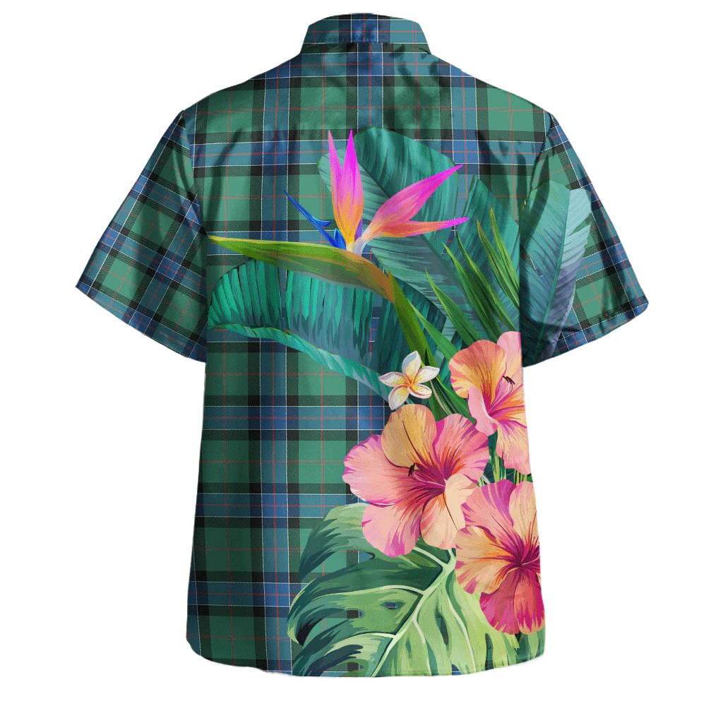 Scottish Sinclair Hunting Ancient Clan Badge Tartan Hawaiian Shirt Bouquet Tropical Style - Image 4