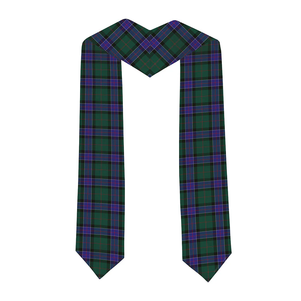 Scottish Sinclair Hunting Modern Clan Badge Tartan Graduation Stole Black Gold Honor - Image 2